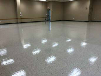 Freshly waxed floor after stripping. Done by our professional floor team. Picture taken in Lyndora, PA